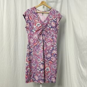 Title Nine Diamalete Athletic Dress Floral Zip Pocket Medium Tennis Pickleball